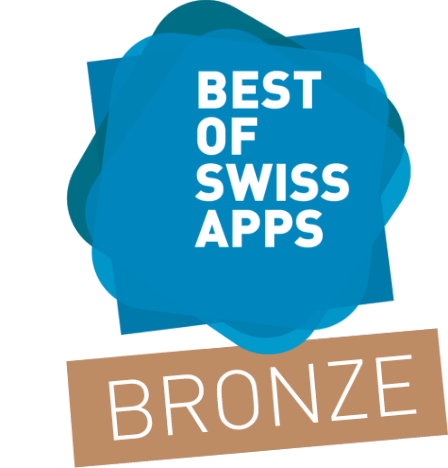 Staay wurde ausgezeichnet mit 6 x Bronze beim Best of Swiss Apps Award
