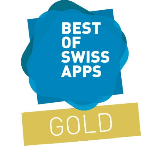 Staay ist prämiert mit 5 x Gold bei Best of Swiss Apps
